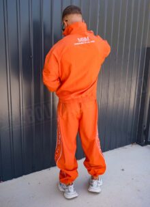 Мъжки спортен екип в оранжево с брандиран надпис L8007-1