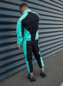 Мъжки спортен комплект "PIPING TRACKSUIT" – тюркоазен / черен цвят L1511-3