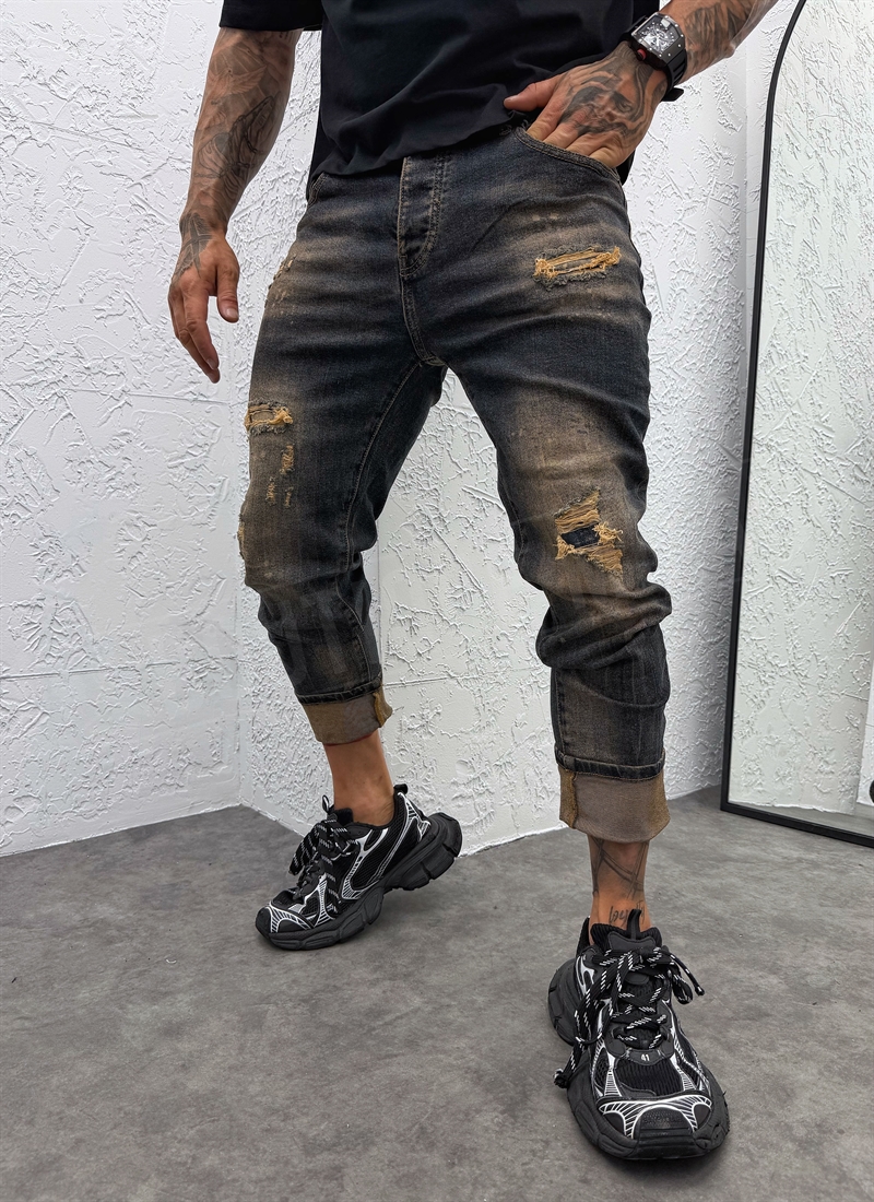 Мъжки протрити дънки с "Dirt Mud Wash" ефект A8591